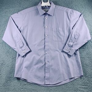 Joseph & Feiss Dress Shirt Men's Non Iron Long Sleeve Button Up Purple 17 32/33*